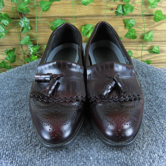 Dexter Men Kilty Tassle Loafer Burgundy Patent Leather Size 9.5 Gently Used 2025 main image 5